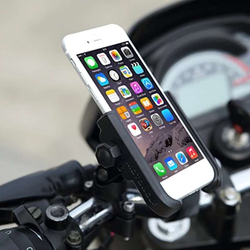 ILM Motorcycle Phone Mount Premium Aluminum Universal Bike Handlebar Holder  Motorcross Phone Rack Holds Phones Up To 3.7