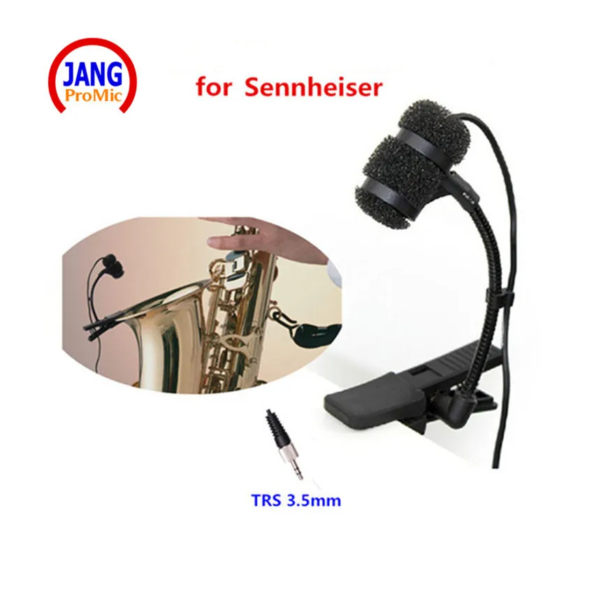 Professional Instrument Saxophone Microphone Condenser Clip Microfone for Sennheiser Wireless System TRS 3.5mm Mikrofon Professional Instrument Saxophone Microphone Condenser Clip Microfone for Sennheiser Wireless System TRS 3.5mm Mikrofon