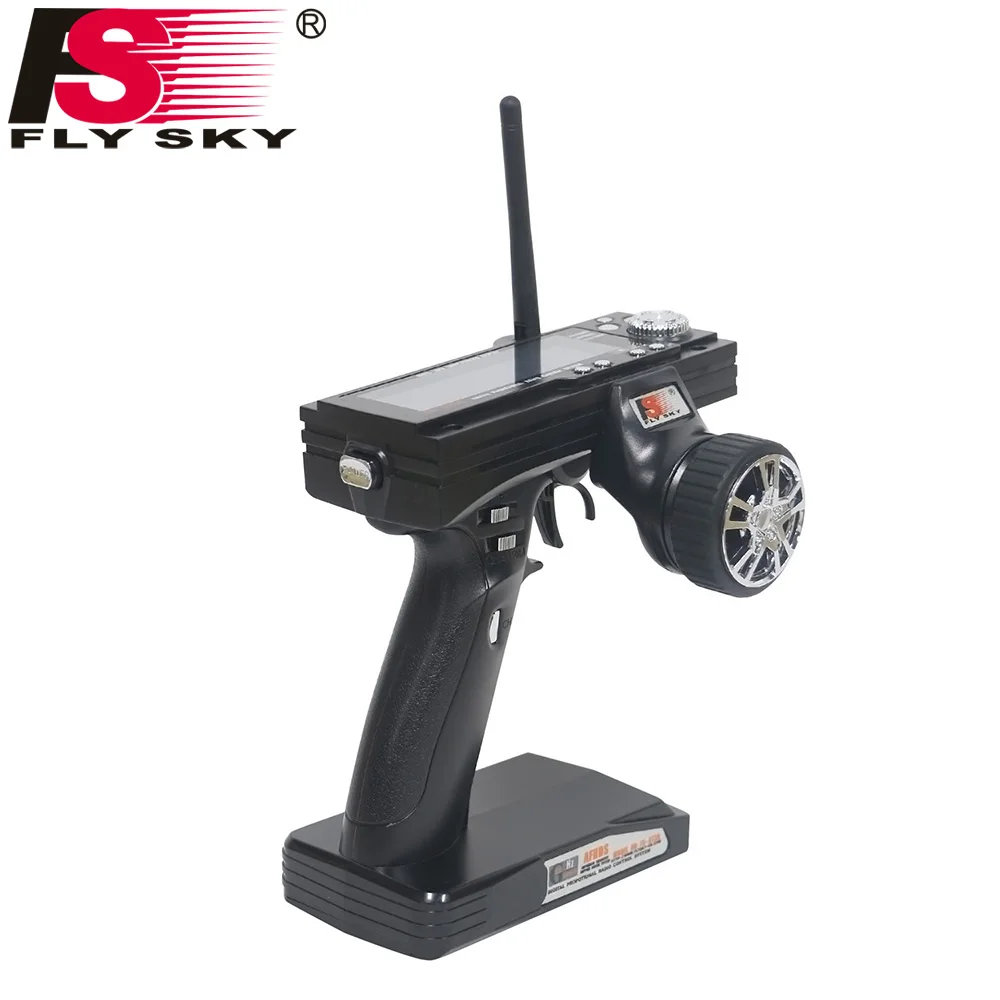 

Fly Sky FS-GT3B 3CH Gun RC System Transmitter 2.4G Radio Control with FS-GR3E Receiver For RC Car Boat with LED Screen