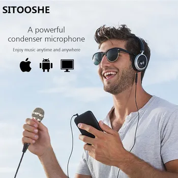 

Sound Recording Microphone With Shock Mount Radio Braodcasting Singing Recording KTV Karaoke For Xiaomi Smart Phone Computer