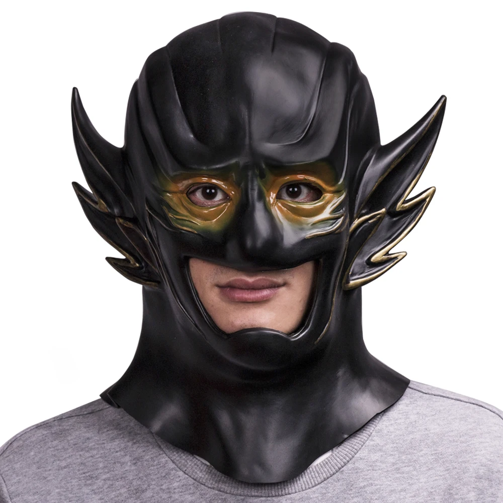 The Flash 3 Mask Cosplay New 52 Reverse-Flash Mask Halloween Helmet Mask Hood