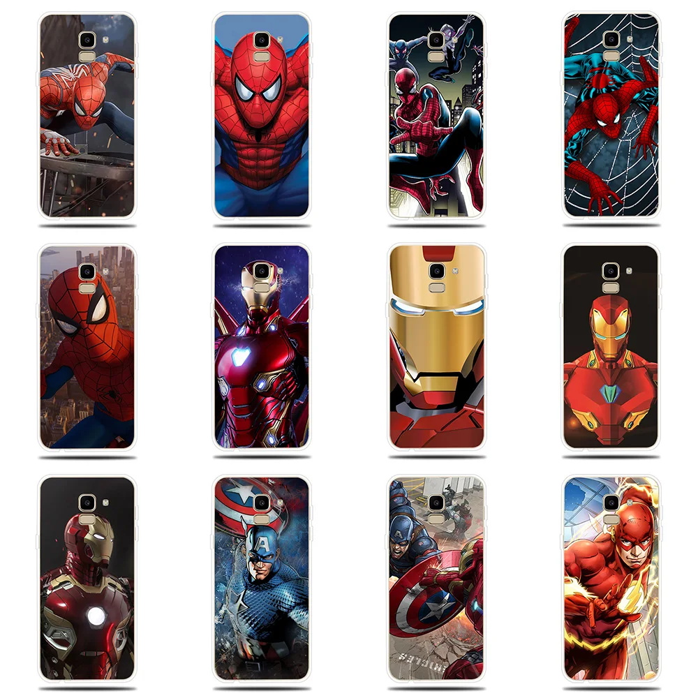 Spiderman Iron Man Silicone Case For Samsung Galaxy J1 Mini J2 Pro J3 J5 J7 Prime 2017 2016 2015 J4 J6 J8 2018 Cover Soft |