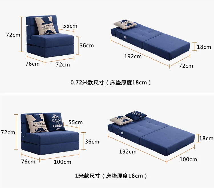 Quality comfortable spring sofa folding sofa bed living room furniture pure cotton density sponge sofa cama sofa bed furniture