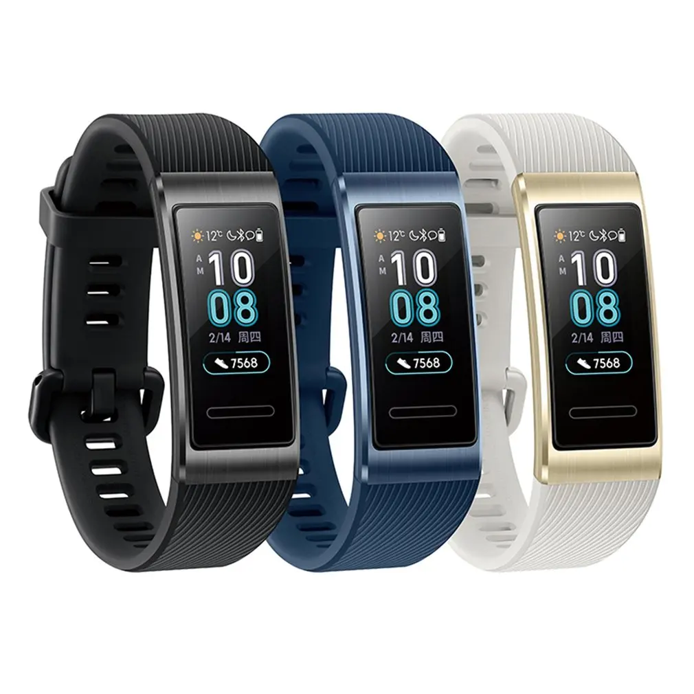 Для huawei Band 3 Pro Встроенный gps Смарт-часы AMOLED сенсорный экран 50 м водонепроницаемый браслет часы