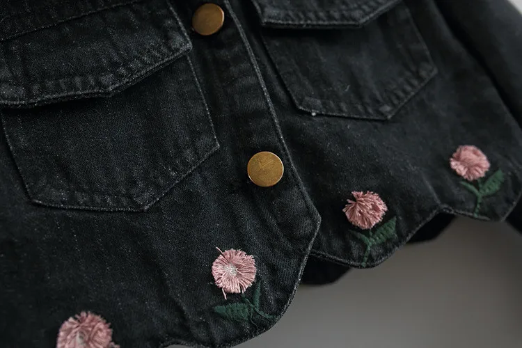 Girls Clothes Autumn 2018 Denim Coat + Mesh Dress Set Girl Suit For Baby Girl Girls Christmas Outfit Fashion Clothing For Girls104