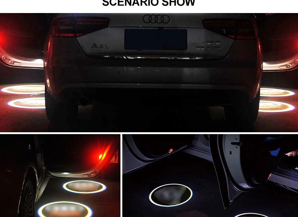 Error Free Wireless Car Logo Door Light Welcome Lamp Logo Laser Projector Warning Lamps For Buick Cadillac SRX ATS-L XT5 XTS CTS (7)