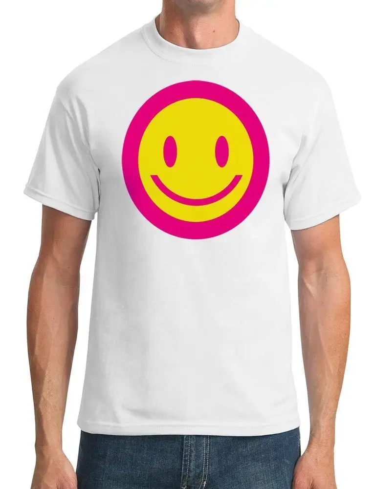 Pink Smiley Face Acid Mens T Shirtin TShirts from Men's Clothing on