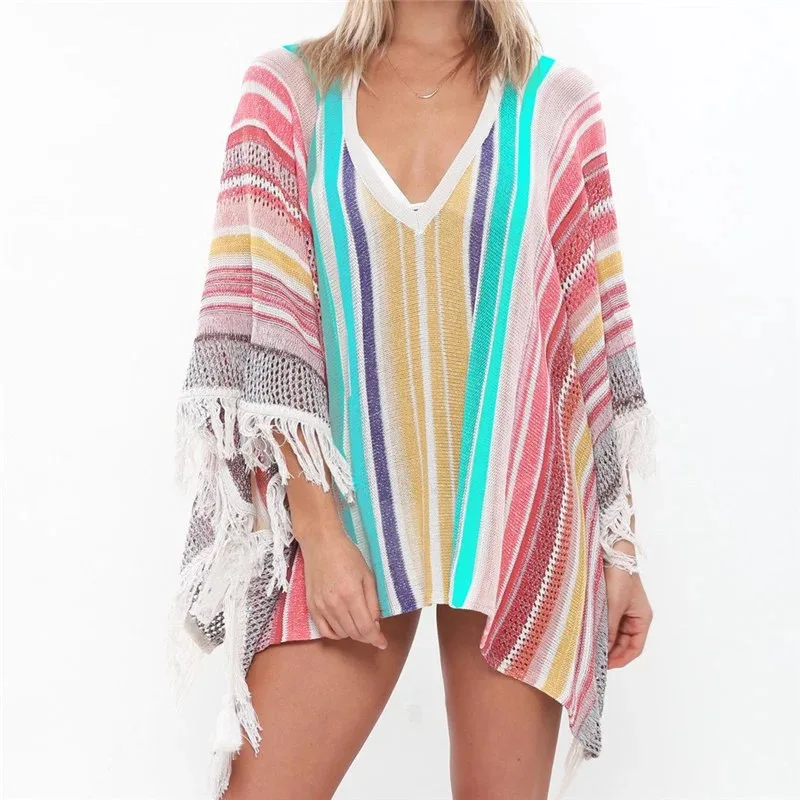 

Women Sexy Hollow Out Crochet Beach Tunic Dress Swimsuit Cover Up