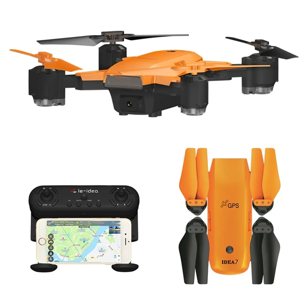 

HINST 2019 Fashion IDEA7 2.4Ghz GPS FPV Wifi 720P HD Camera Foldable RC Quadcopter Selfie Drone Dec28