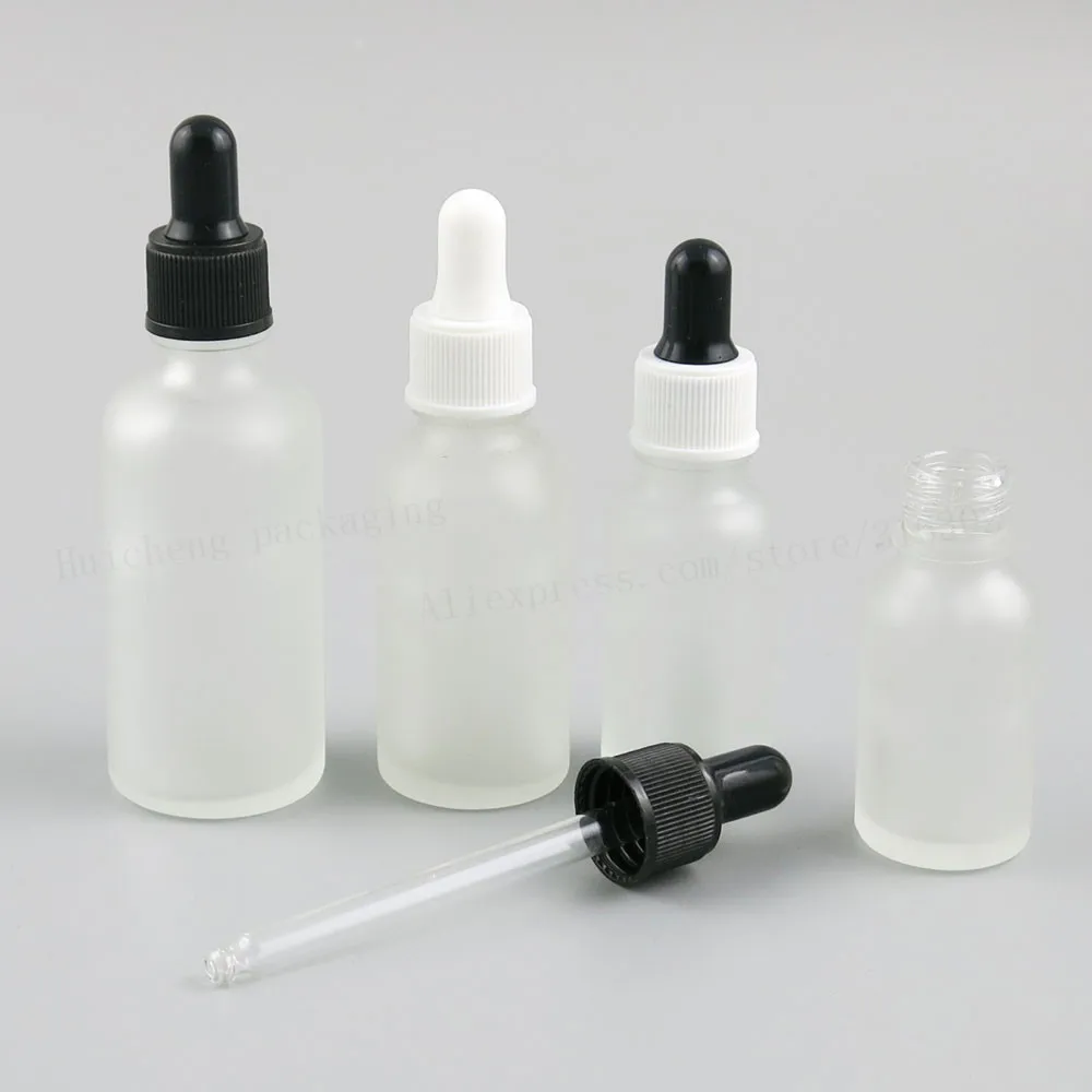 200 x Refillable Frost 100ML 50ML 30ML 20ML 15ML 10ML 5ML Glass Bottles