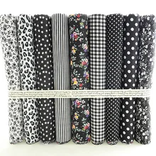 "Классический черный" жир четверть комплект хлопок ткань "тильда" Квилтинг, скрапбукинг лоскутное 9 видов конструкций ассорти 50 см х 50 см/шт