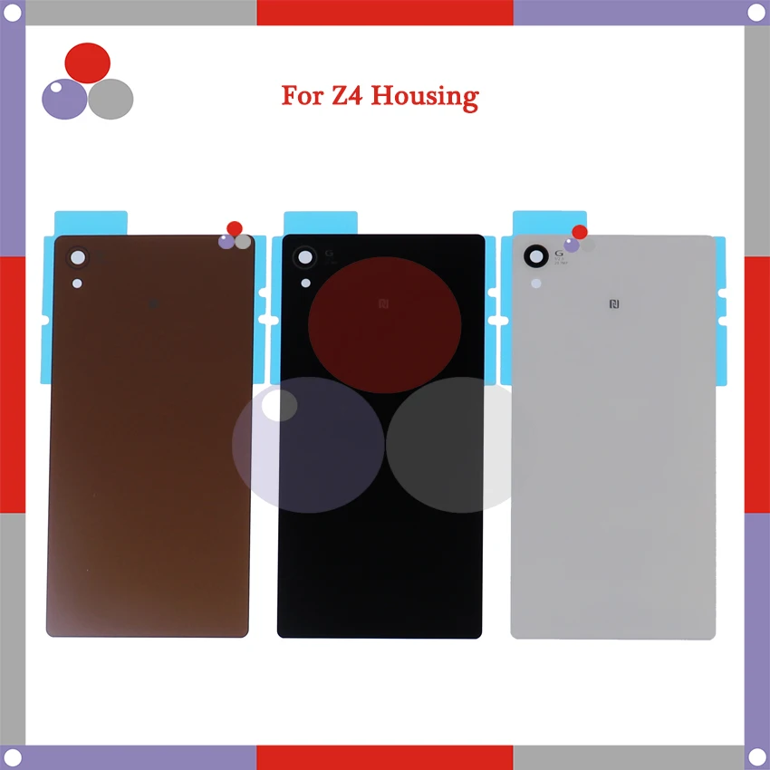 

High quality New Back Housing Battery Cover Door Rear Cover For Sony Xperia Z3 Plus Z4 E6553 E6533 Glass