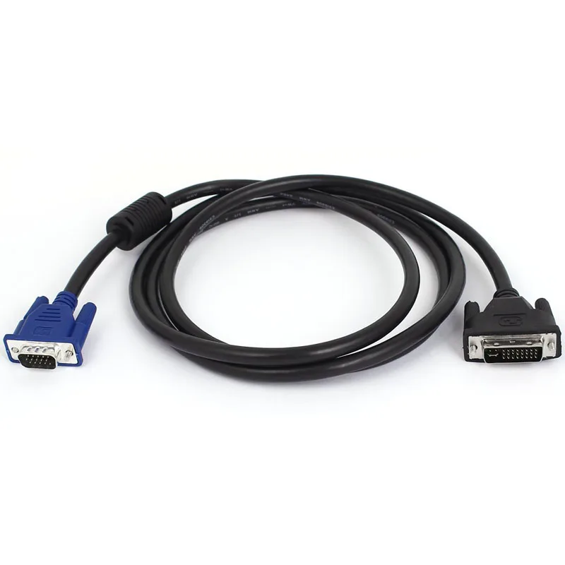 DVI to VGA кабель DVI-I Dual Link Мужской 24 + 5 до VGA Мужской м/м видео кабель 6 футы 1.5 м