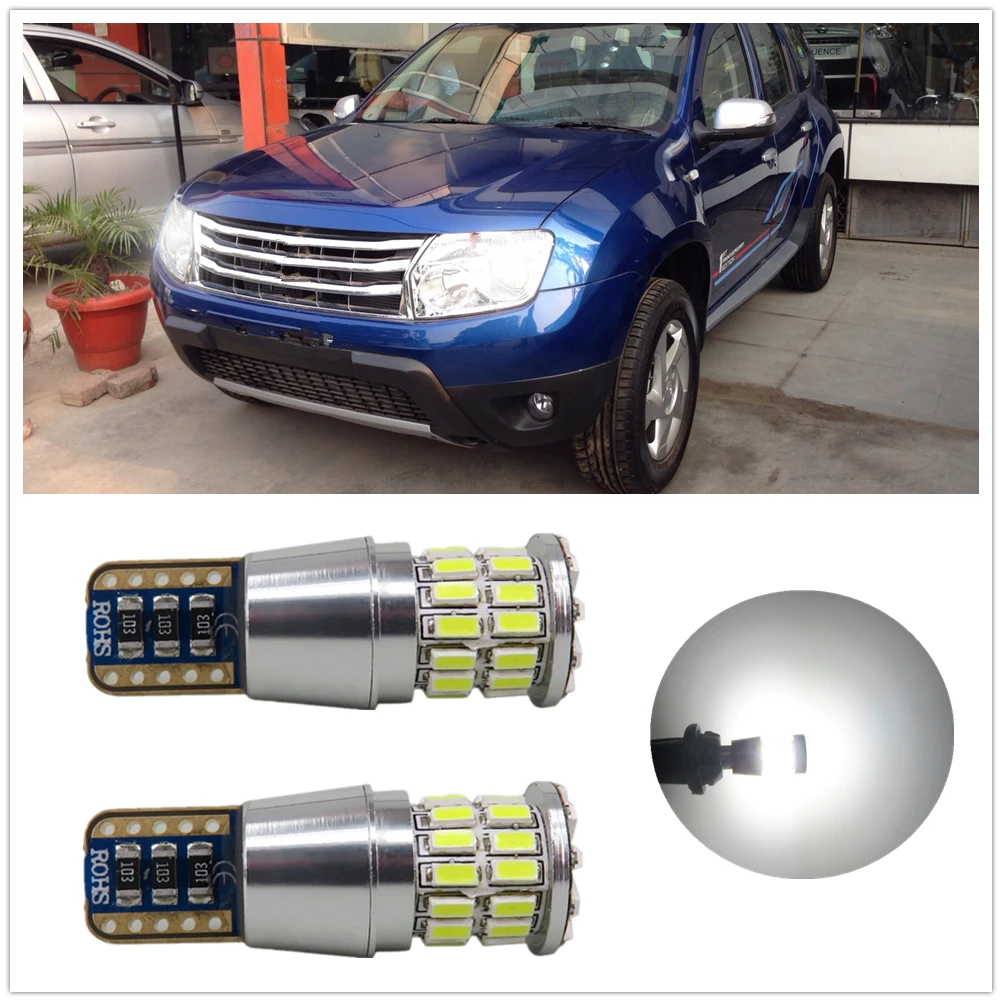 

WLJH 2x LED Canbus T10 W5W Car Light Clearance Light Parking Bulb For Renault duster megane 2 logan Koleos laguna 2 captur clio