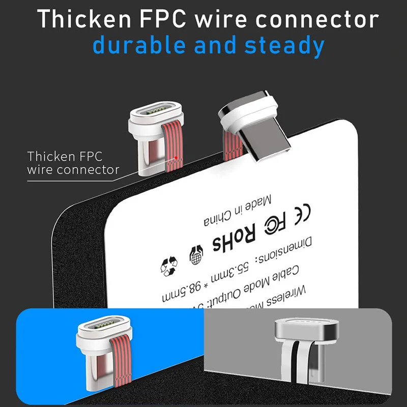 Wireless Chargers Magnetic Charging Receiver Type C Cable SIKAI Newest QI 3.0 Dual Modes Wired 1.5mm thickness For Mobile Phone