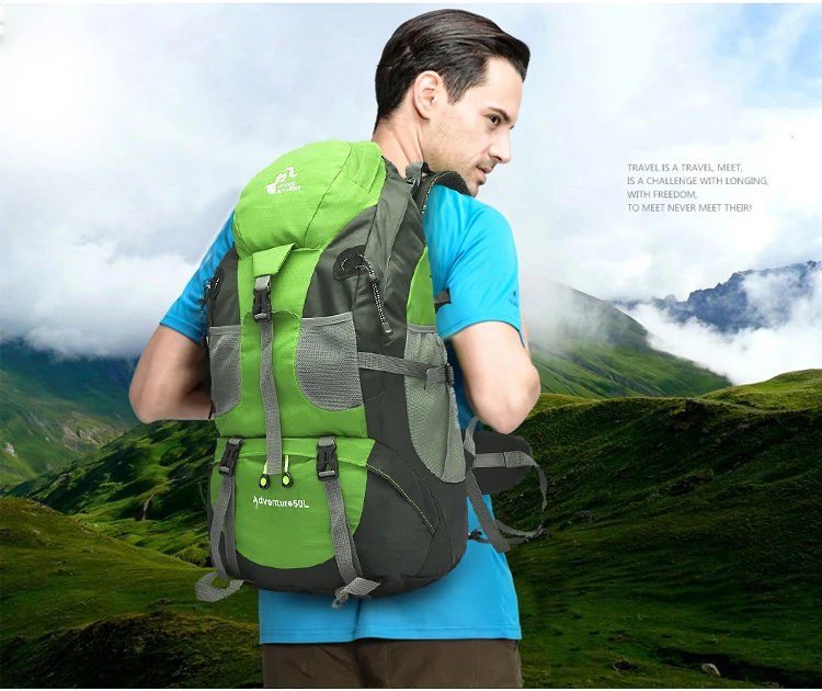 50 л, походная сумка для путешествий, водонепроницаемый рюкзак для альпинизма, Походов, Кемпинга, альпинизма, спортивные сумки, рюкзак