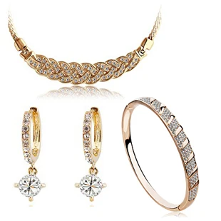 Christmas Gift 18k White Gold Plated Austrian Crystal Women 18k White Gold Plated Austrian Crystal Women Necklaces Pendants Earrings Bracelet Fashion Jewelry Sets In From Accessories On