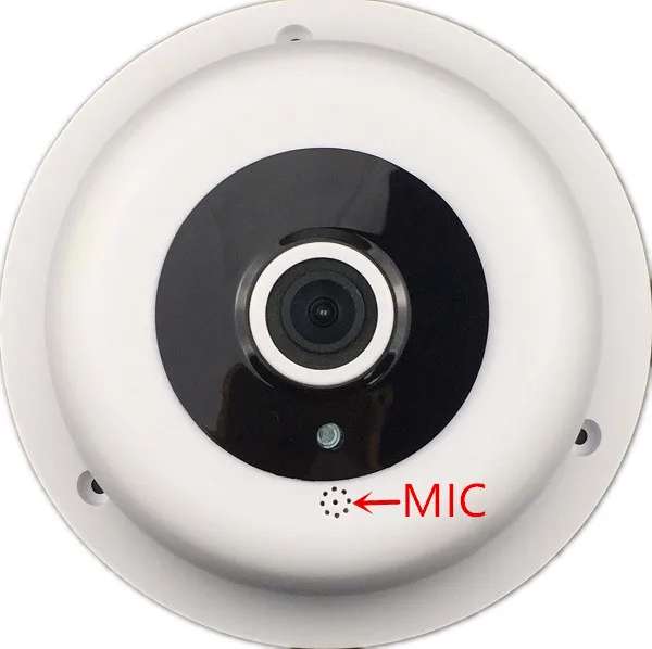 

Panorama Sony IMX307+XM530 IP Network Ceiling Plastic Dome Camera FishEye Integrate MIC Audio 1080P 25fps ONVIF XMEYE CMS IRC