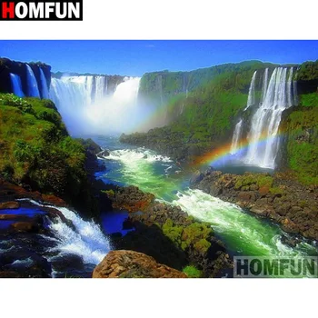 

HOMFUN Full Square/Round Drill 5D DIY Diamond Painting "natural scenery" 3D Embroidery Cross Stitch 5D Home Decor gift A17195