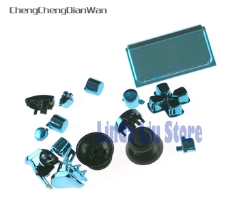 

ChengChengDianWan 3sets Chrome CUH-ZCT2 JDS-040 JDM040 R2 L2 R1 L1 Trigger Dpad full buttons For PS4 Pro Wireless Controller