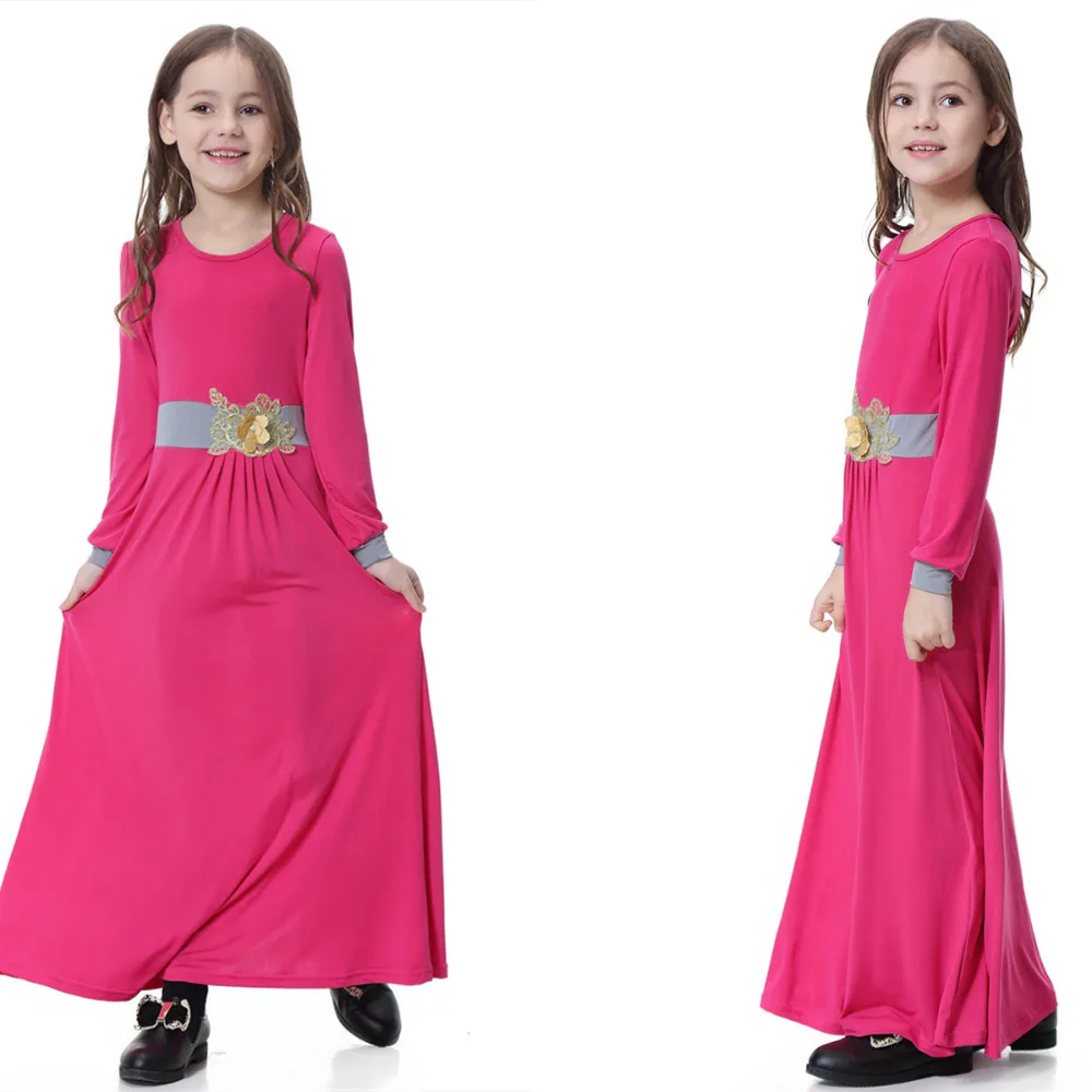 2019 г. abaya/детское мусульманское платье для девочек повседневное турецкое