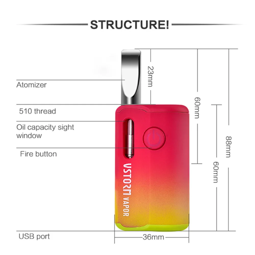 Оригинальный Vapor Storm M1 набор 800 мАч встроенный аккумулятор 0 5 мл картридж 510 нить