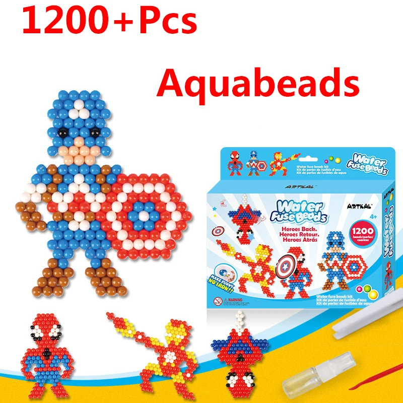 

1200pcs Aquabeads DIY Water Spray Magic Aqua Beads Hand Making 3D Aquabeads Puzzle Toys Puzzle Educational Kids Toys