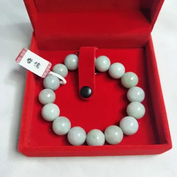 

Zheru Jewelry Pure Natural Jadeite Bracelet Light Green 13.5mm Bracelet A Class A National Certificate