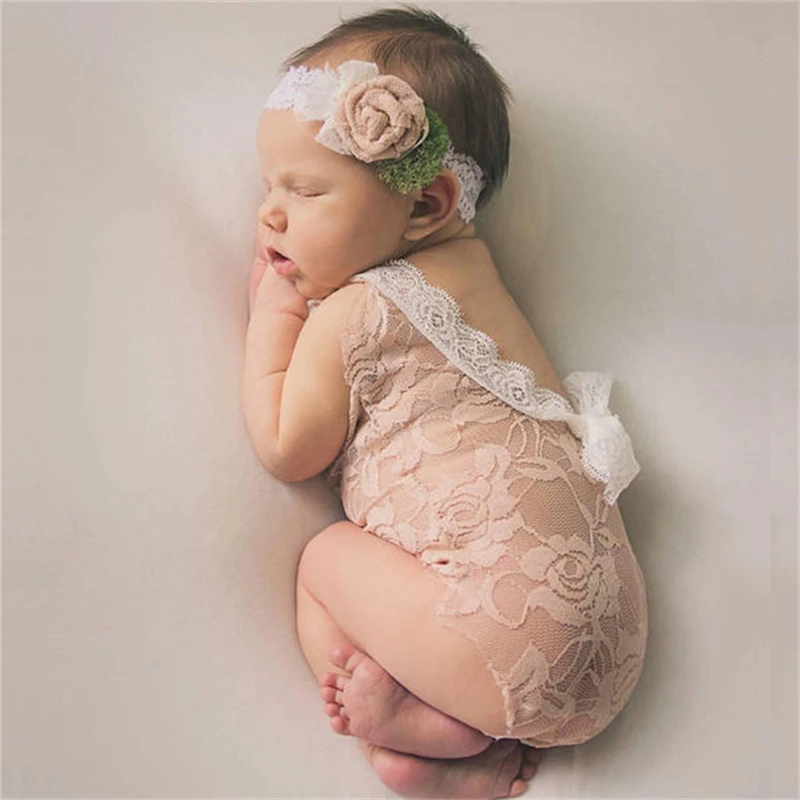 Baby Deep V Bare Back Romper Bowknot Bodysuit Lace Romper Newborn Photography Props Baby Photo Props Infant Photo shoot Girls Baby Deep V Bare Back Romper Bowknot Bodysuit Lace Romper Newborn Photography Props Baby Photo Props Infant Photo shoot Girls