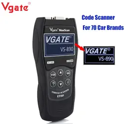 VS890 OBD2 код читателя Универсальный VGATE VS890 OBD 2 сканер многоязычная автомобилей инструмент диагностики Vgate MaxiScan VS890 Бесплатная доставка