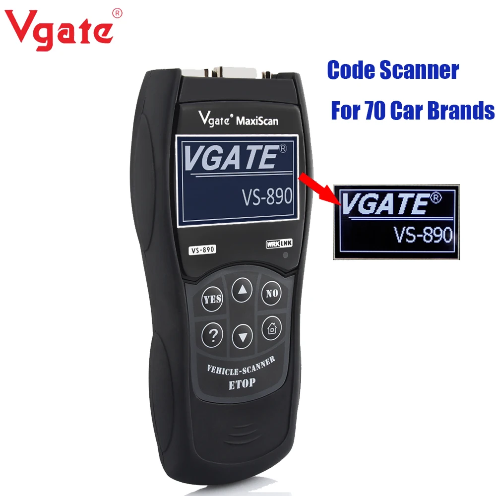 VS890 OBD2 считыватель кодов универсальный Vgate сканер многоязычный автомобильный