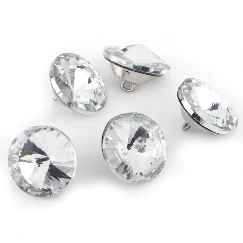 

50PCS/lot Rhinestone Button 20MM 25MM Rhinestone Crystal Buttons For Clothing Sofa Craft Sewing Accessories