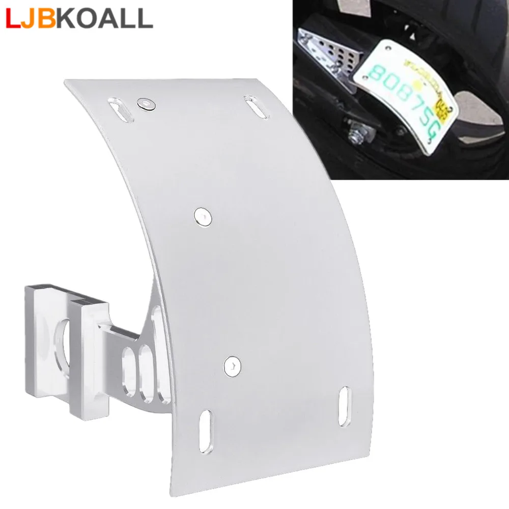 

Aluminum Motorcycle Swingarm Side Curve License Number Plate Frame Holder Bracket Mount For Kawasaki ZX6R ZX7R ZX9R Chrome