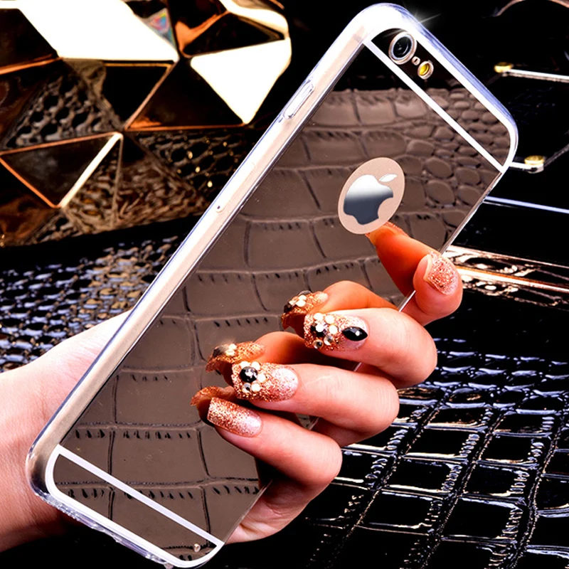 Ayeena для IPhone XS XR MAX 5 8 &quot6 1&quot 6 &quotзеркало макияжа Мягкий силиконовый чехол из ТПУ