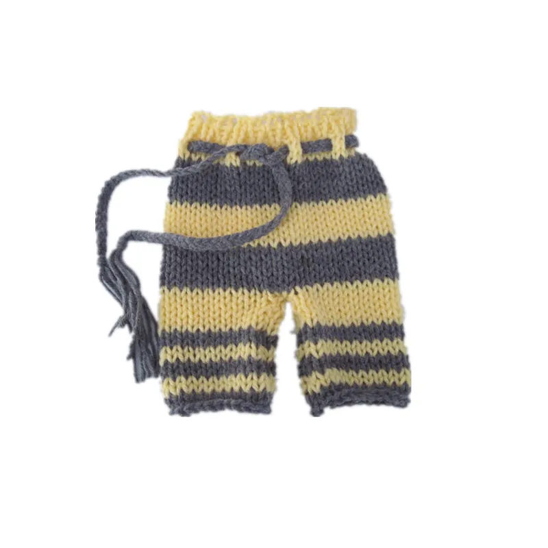 Manual knitting sweater baby yellow and gray collocation of clothes2