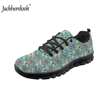 

Jackherelook Flats Chihuahua Flower Brand Designer Girls Shoes Casual Stylish Women Sneakers Breath Comfort Mesh Shoes for Teens