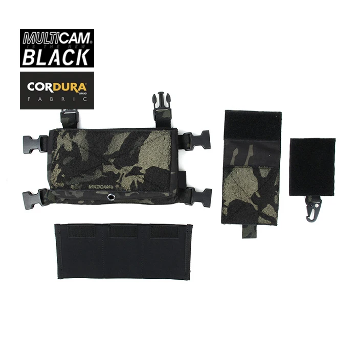 TMC Multicam черный микро Грудь Rig Передняя панель шасси подсумок набор (SKU051248)