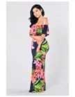 $20.00! Women Summer Tropical Floral Print Strapless Boho Maxi Long Dress L51344 Cheap Women Summer Tropical Floral Print Strapless Boho Maxi Long Dress L51344