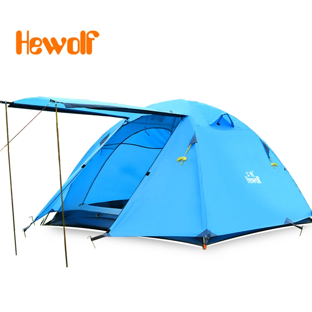 

3-4 persons Doubledoor Aluminum Pole Tent Camping Windproof Waterproof Double Layer Tent Ultralight Outdoor Hiking Picnic tents