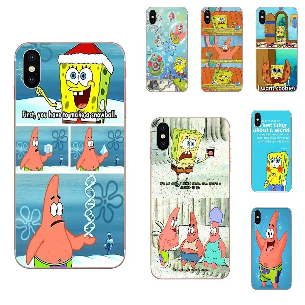 

For Samsung Galaxy Note 5 8 9 S3 S4 S5 S6 S7 S8 S9 S10 mini Edge Plus Lite Soft Phone Best Friend Songebob And Patrick