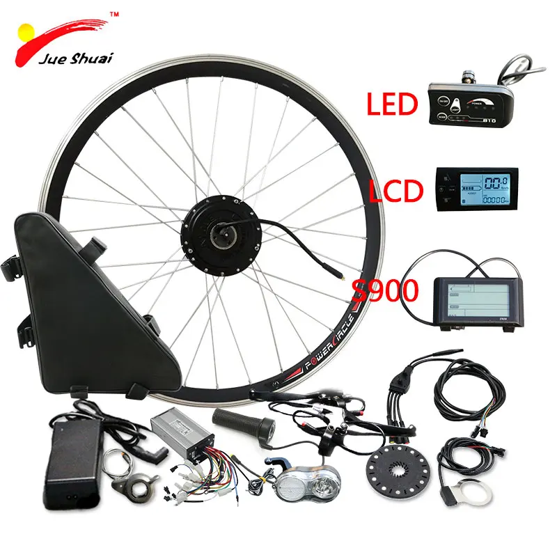 Flash Deal 36v 21ah Battery 36V 500W Electric Bike Conversion Kit Front Rear Wheel Brushless Hub Motor Wheel e bike Kit bicicleta electrica 0