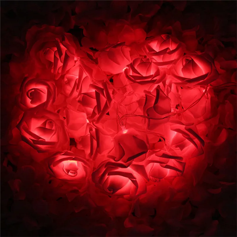 

LED String Light 2M/3M/4M/5M/10M Rose Colorful Christmas Lights Battery Operated for Valentine Wedding party Garland Decoration