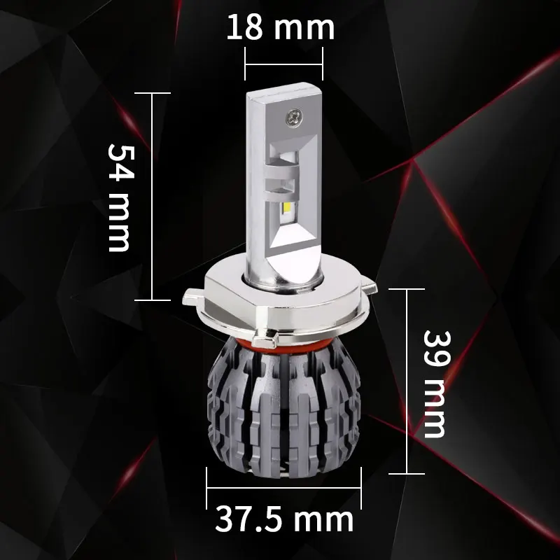 Супер яркий турбо светодиодный H4 фары 12 V светодиодный лампы накаливания 60 Вт 6000LM прозрачный 6000 K холодный белый автомобильные передние фары комплект 9003 светодиодный для автомобиля