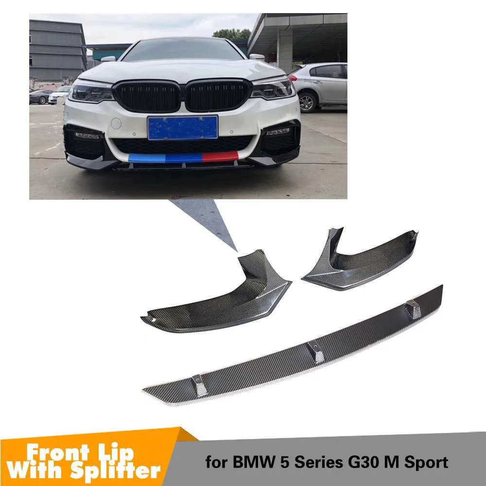

5 Series Carbon Fiber Front Bumper Lip Splitters Rear Diffuser Body Kits for BMW G30 G31 G38 M Tech M Sport 2017 2018