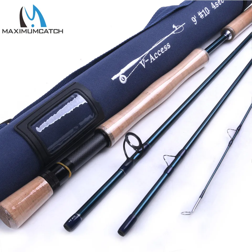 Vara de Pesca Fibra de Carbono Haste de Mosca de Ação Rápida com Tubo Maximumcatch V-access 5 6 7 8 9 10 12wt Voar 8ft-10ft Cordura 3 - 4 18 Maximumcatch v-access 3 4 5 6 7