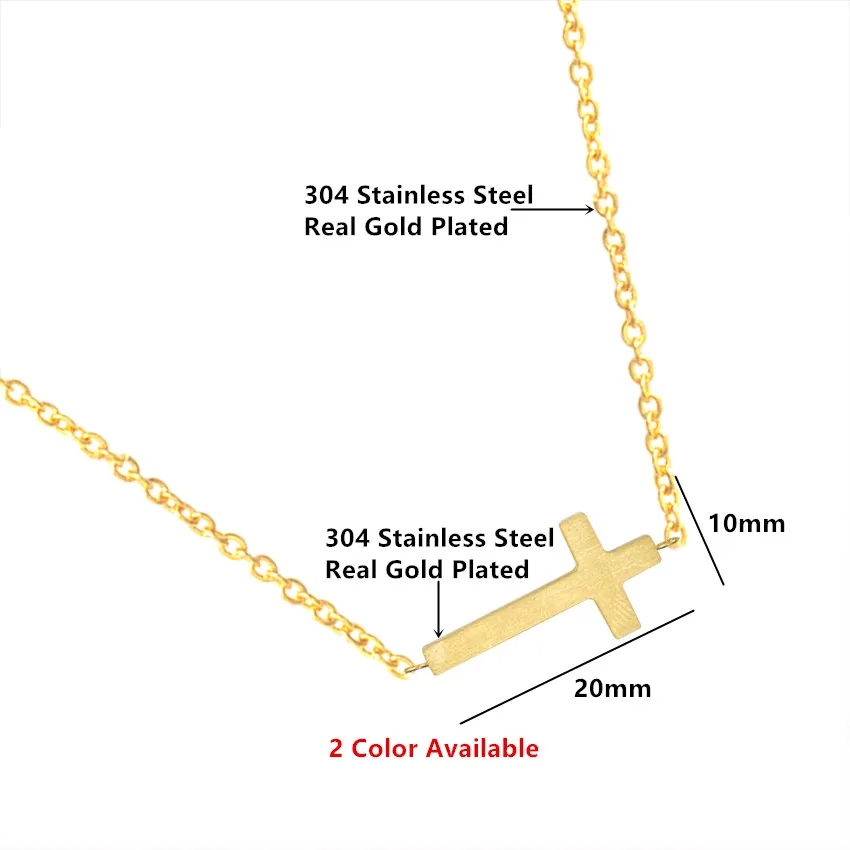 Боком крест ожерелье мужское детское распятье религиозное ювелирное изделие золотая цепочка ожерелье Женские Лучшие друзья подарок чокеры