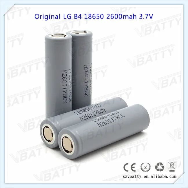 Для LG B4 18650 3,7 V 2600 mAh аккумуляторная батарея для LG 2600(ABB4) литий-ионная батарея промышленного использования(1 шт