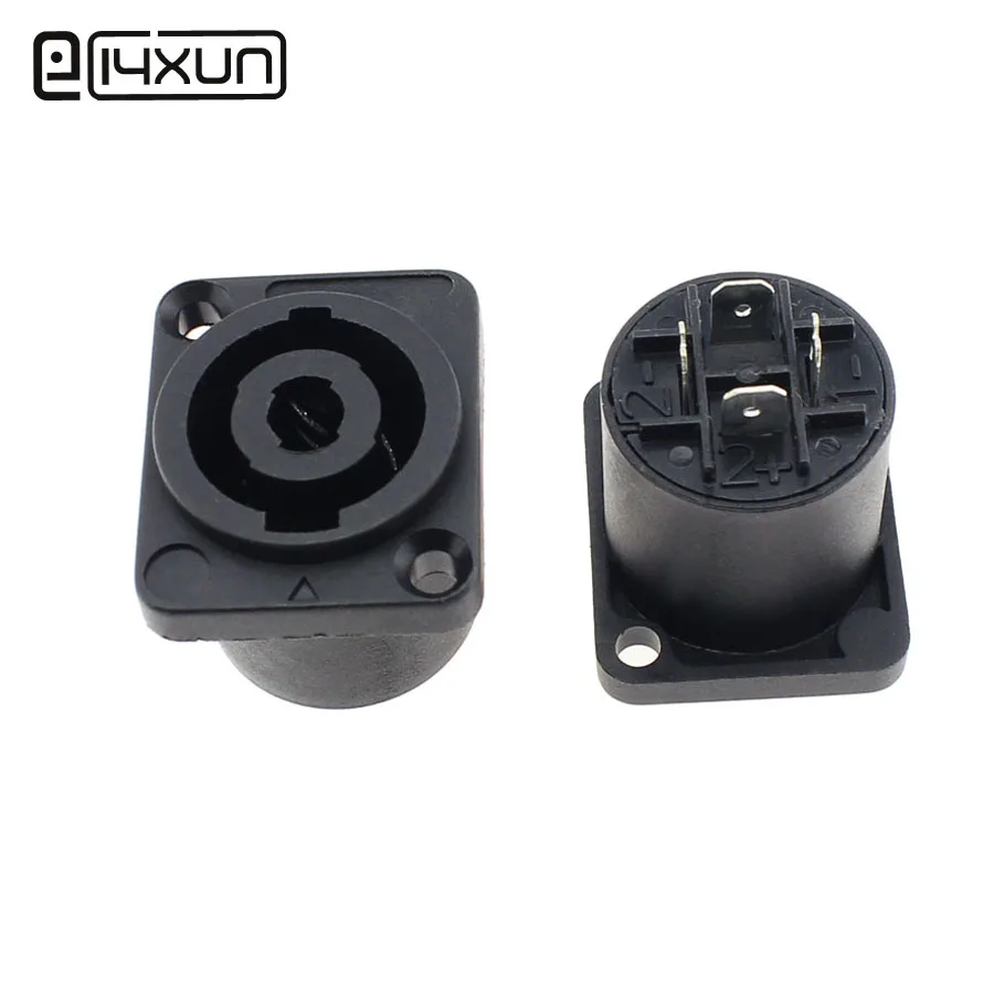 Eclyxun 1 шт. XLR 4-контактный гнездовой разъем для монтажа шасси 4 P пластиковый