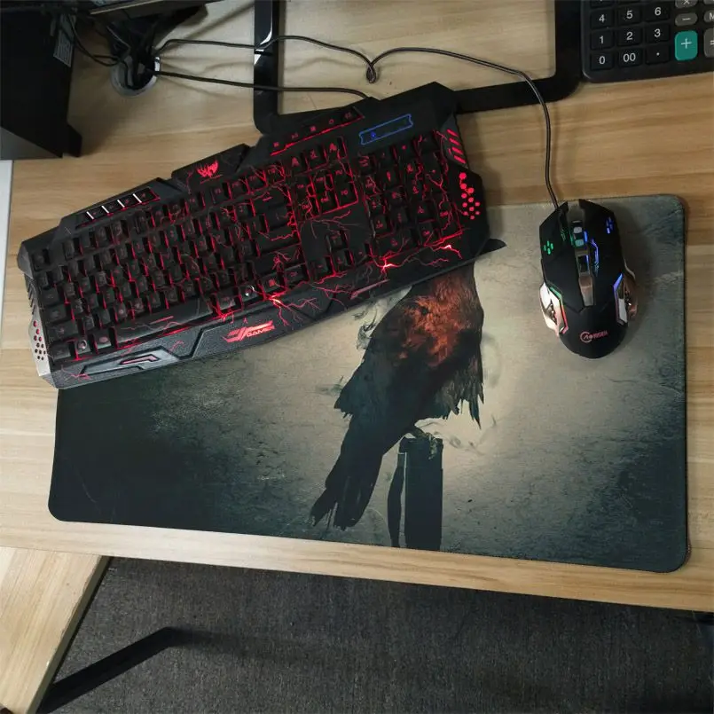 MaiYaCa crow Mouse Mat black grote muismat for LOL CS GO dota 2