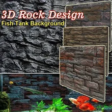 Bloque de fondo de acuario 3D 60x45cm patrones de mascotas-suministros de pecera decoración de Auqarium no tóxico respetuoso con el medio ambiente placa Vintage